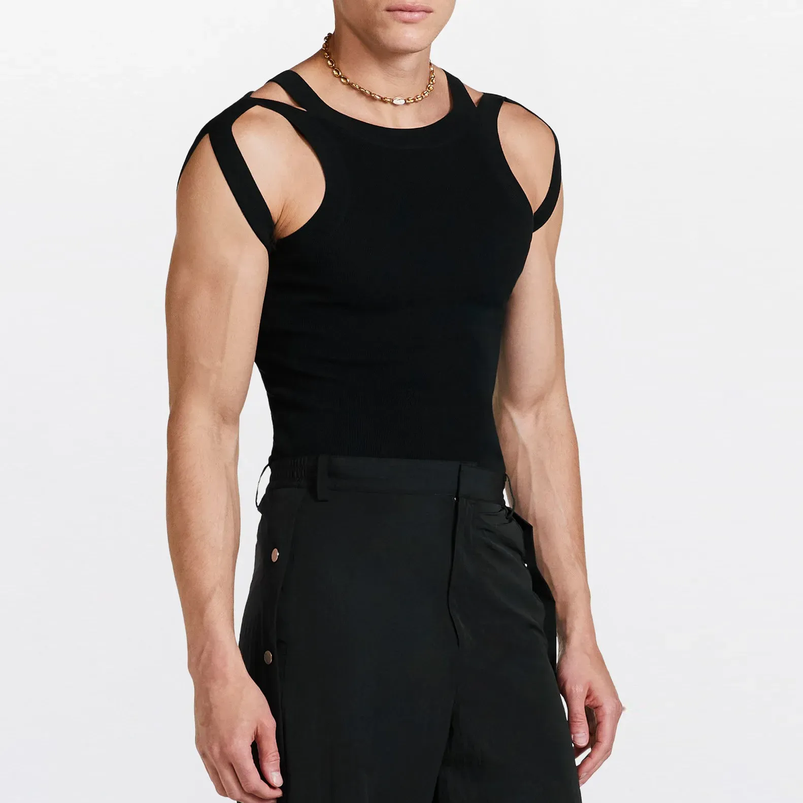 Débardeur noir à découpes – Dion Lee Inspired