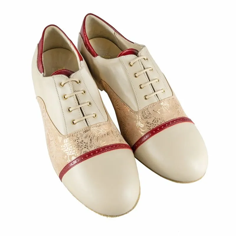 TANGOLERA 105 BEIGE ROUGE chaussures de tango – Image 2