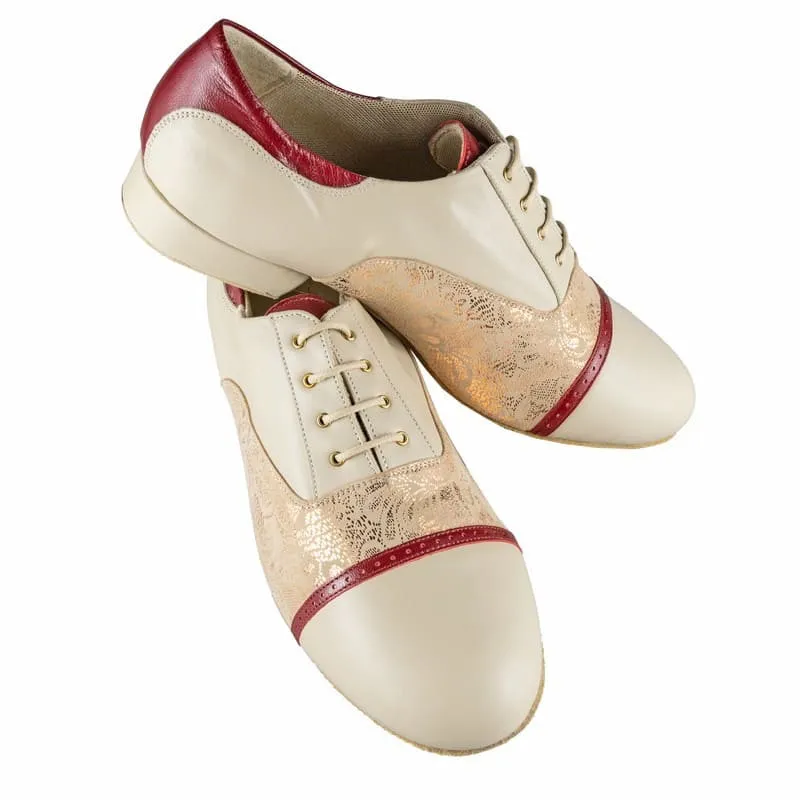 TANGOLERA 105 BEIGE ROUGE chaussures de tango – Image 3