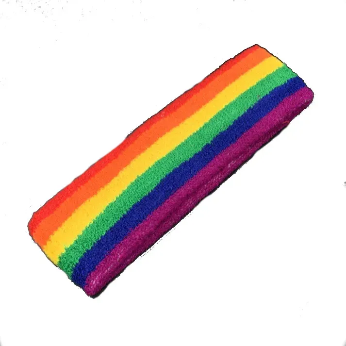 Bracelets et bandeau de sport LGBT arc-en-ciel – Image 2