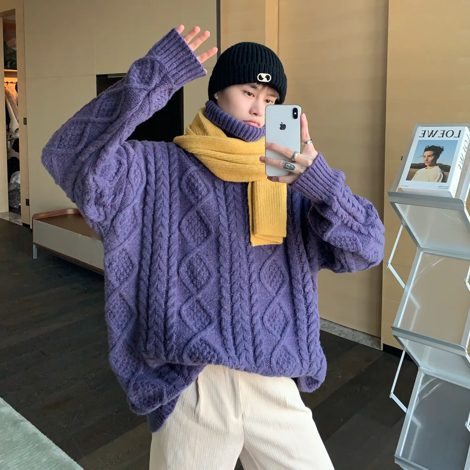 Bonnet Tricoté Unisexe Inclusif de Style Coréen – Image 4