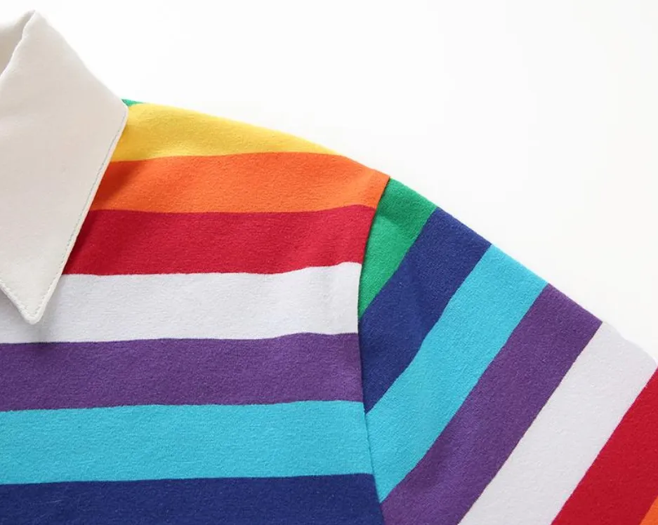 Crop Top Polo Arc-en-Ciel – Image 2