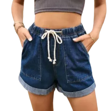 Short Jean à taille Elastique