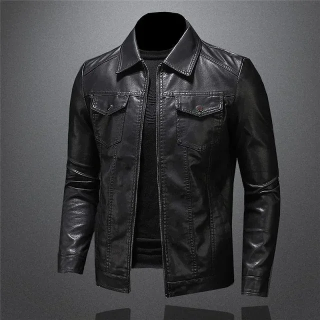 Blouson cuir homme chic – Image 4