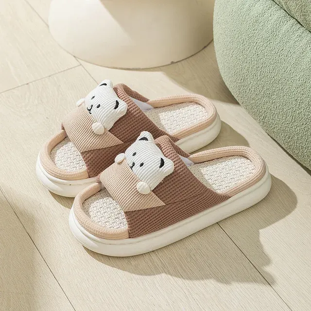 Chaussons Animaux Nounours Lin – Image 6