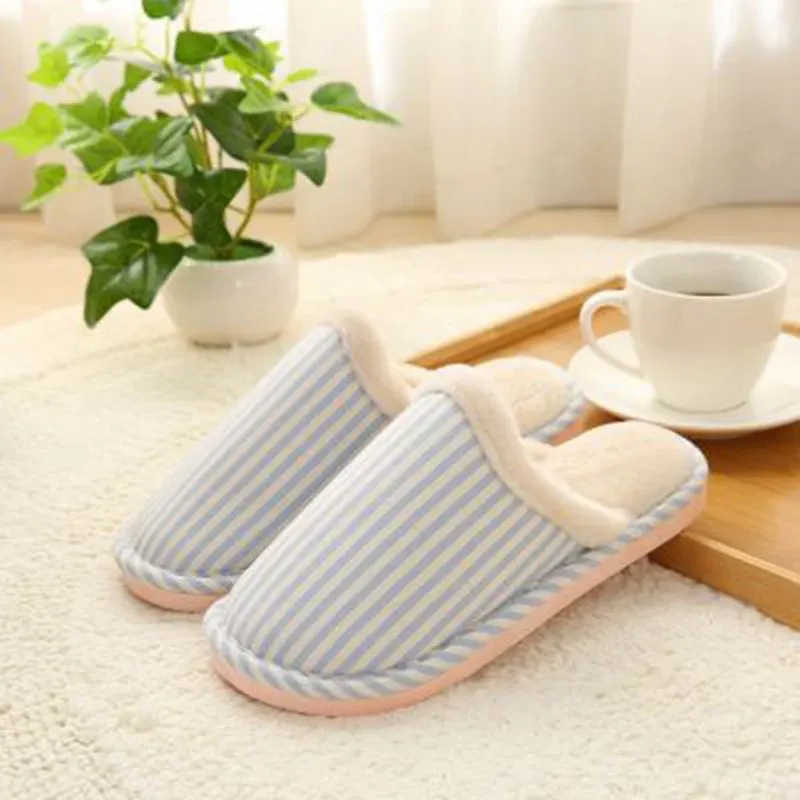 Chaussons Mule Rayés Polaire – Image 5