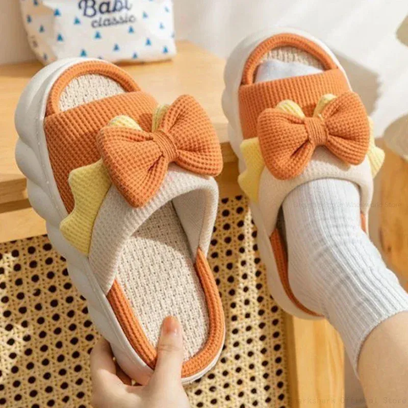 Chaussons Nœud Papillon Semelle Épaisse – Image 3