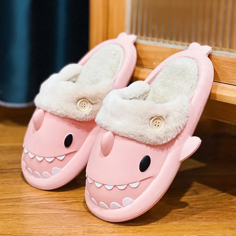 Pantoufles Requin Rose Polaire – Image 2