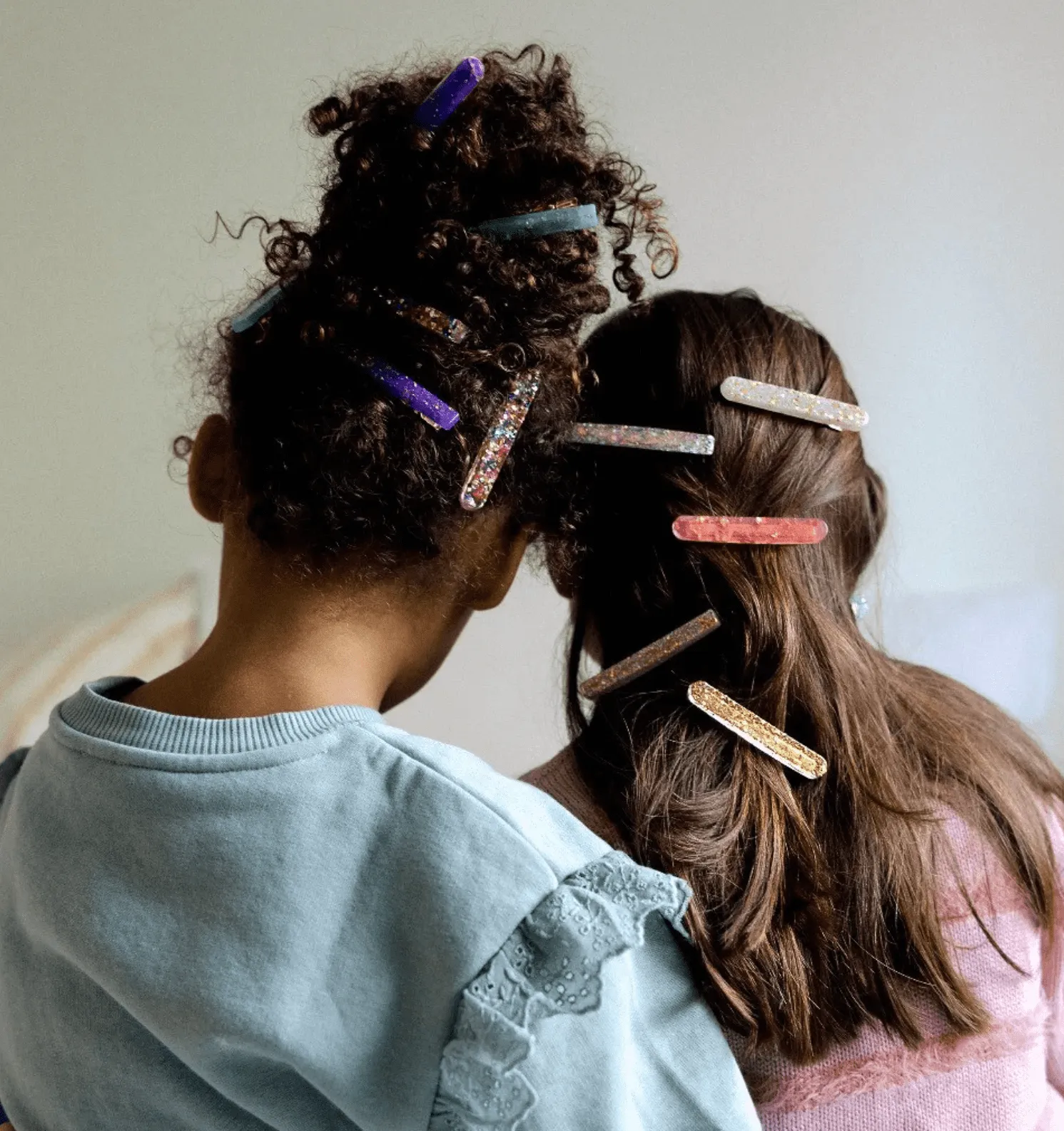 Set barrettes résine à paillettes | Minimal – Gleebee – Image 4