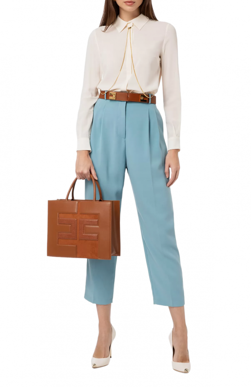 Chemisier écru à chaines fines Elisabetta Franchi – Image 3