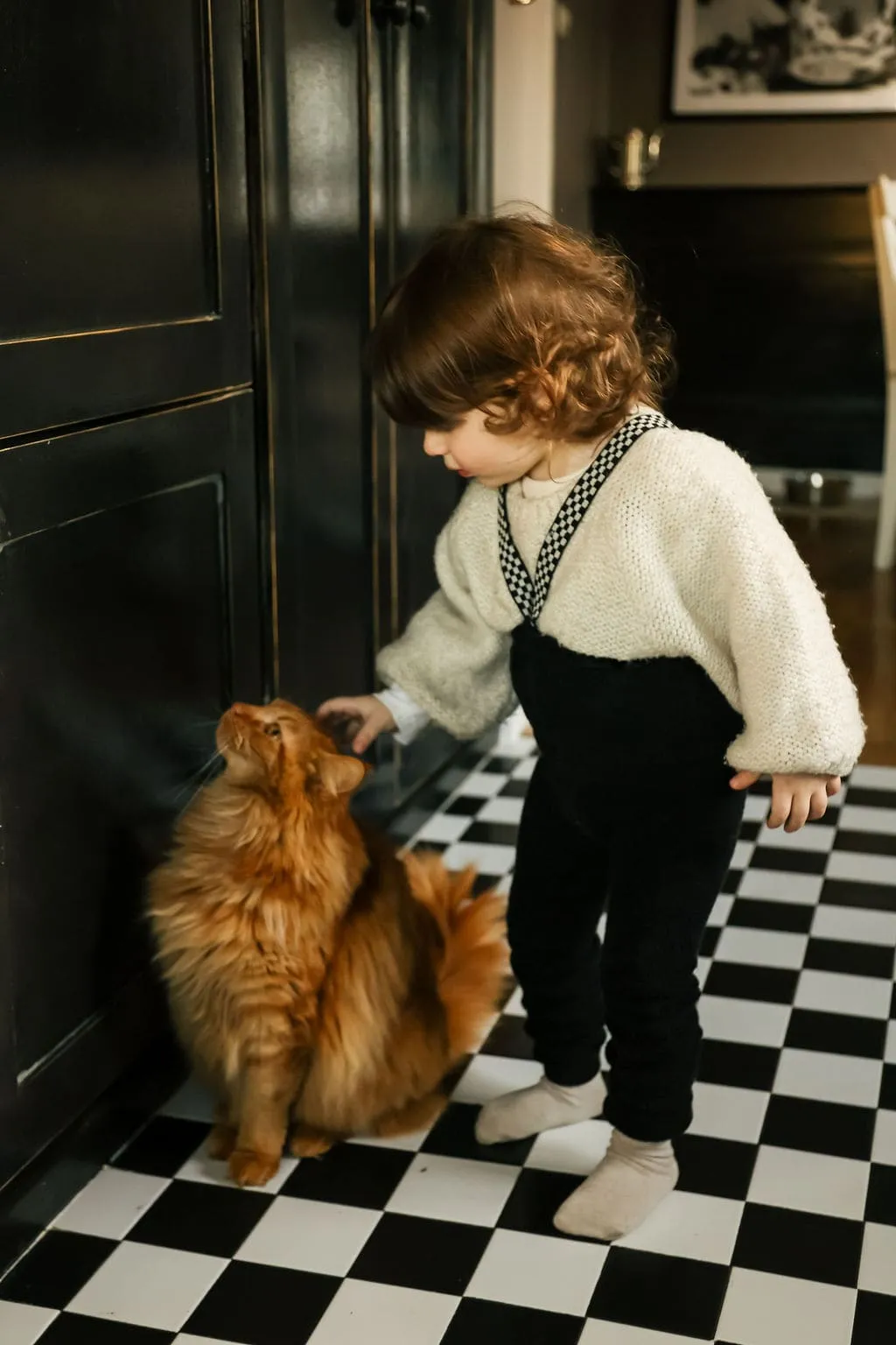 Collants à bretelles Teddy | Black checked – Silly Silas – Image 4