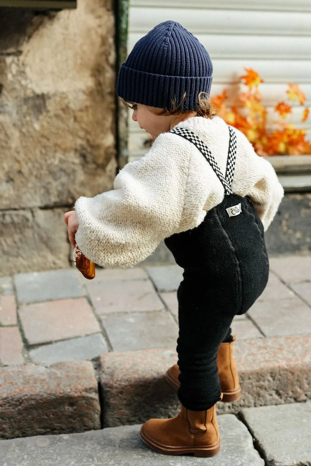 Collants à bretelles Teddy | Black checked – Silly Silas – Image 6