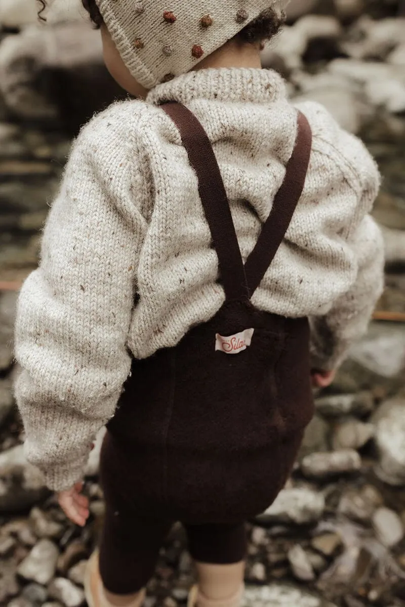 Collants à bretelles Teddy sans pieds | Chocolate brown – Silly Silas – Image 7