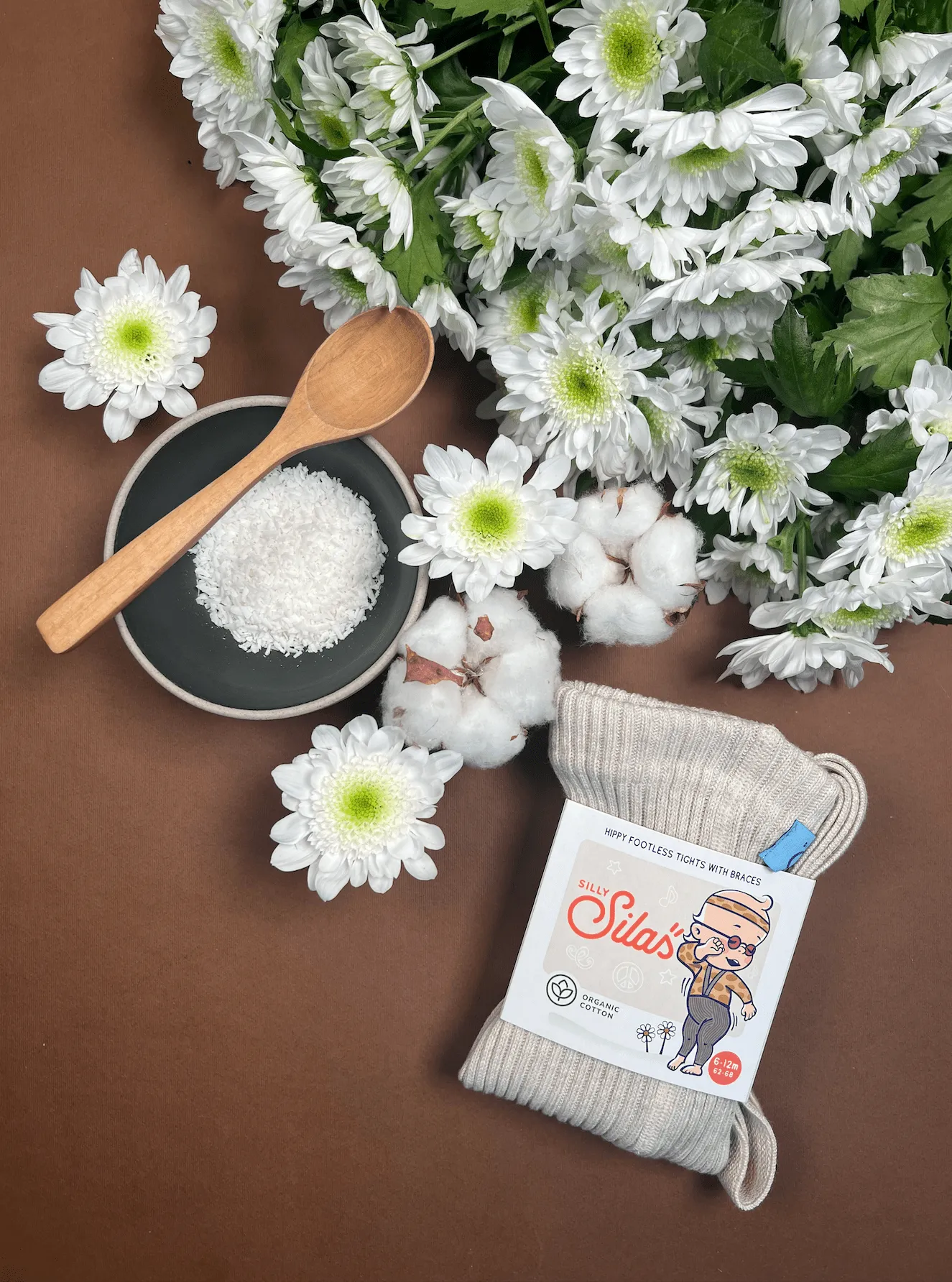 Collants à bretelles Hippy sans pieds | Cream – Silly Silas – Image 7