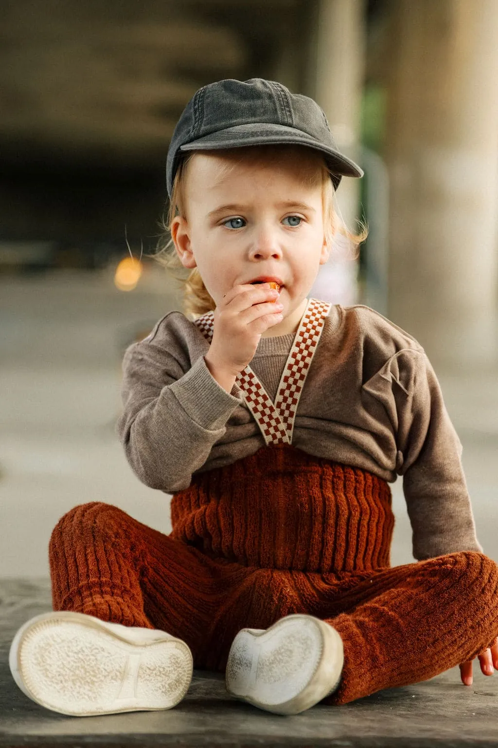 Collants à bretelles Teddy granny | Cinnamon checked – Silly Silas – Image 5