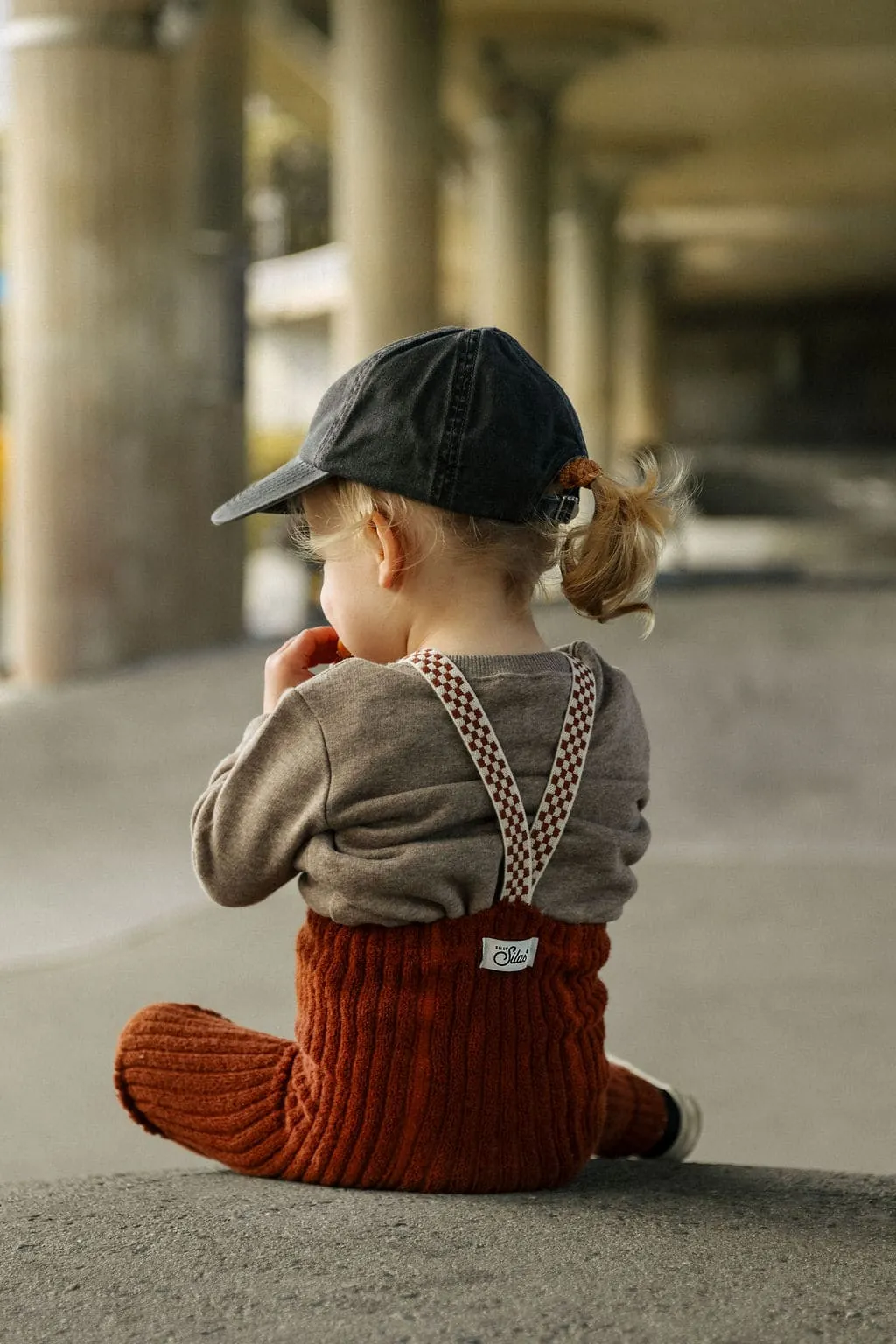 Collants à bretelles Teddy granny | Cinnamon checked – Silly Silas