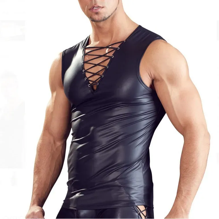 T-shirt en Similicuir Pour Homme – Image 7