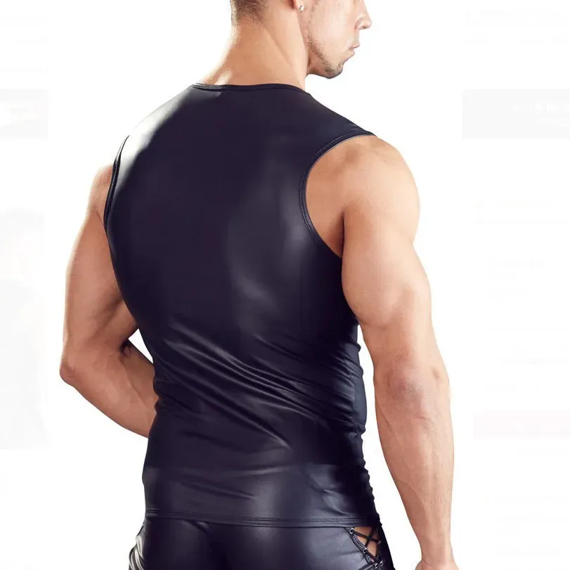 T-shirt en Similicuir Pour Homme – Image 5