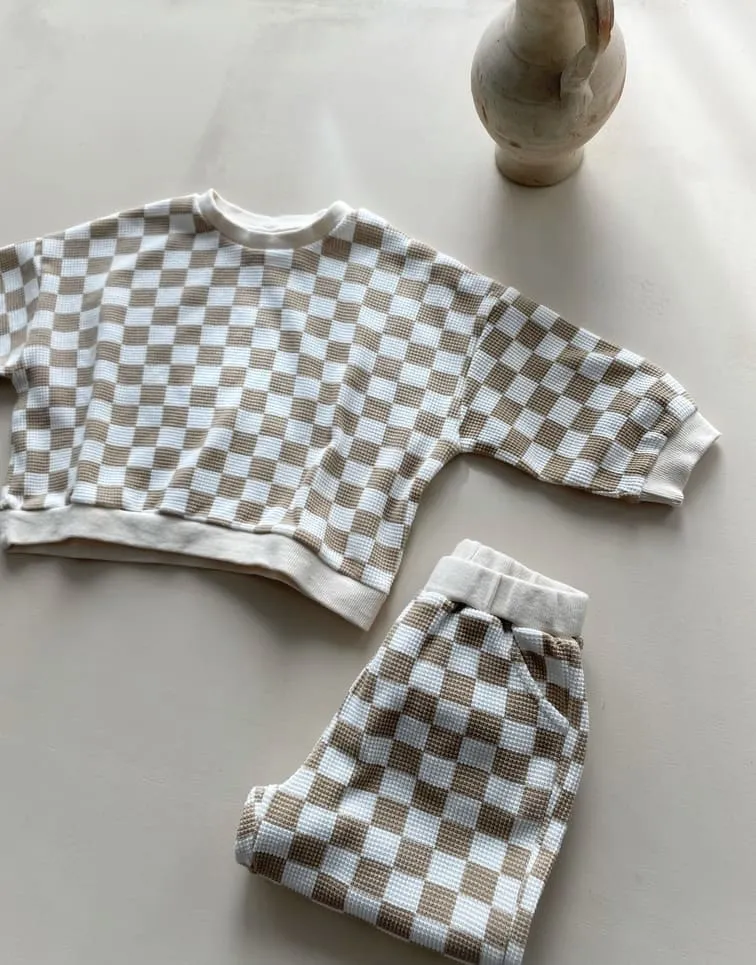 Ensemble oversize gaufré | Damier – La Camel – Image 2