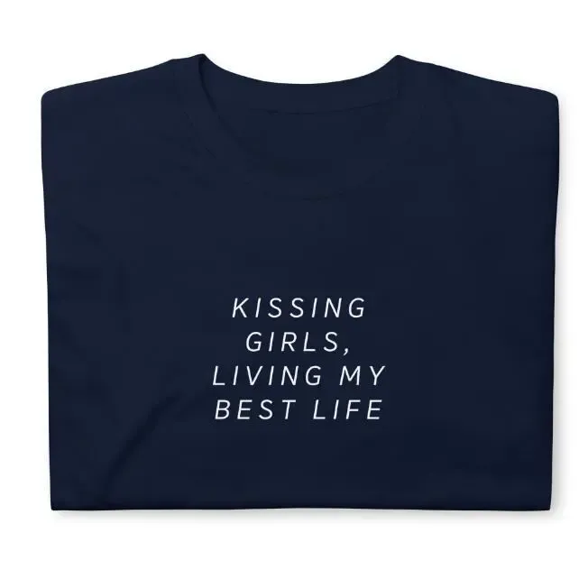 Kissing Girl Pride T-shirt – Image 4