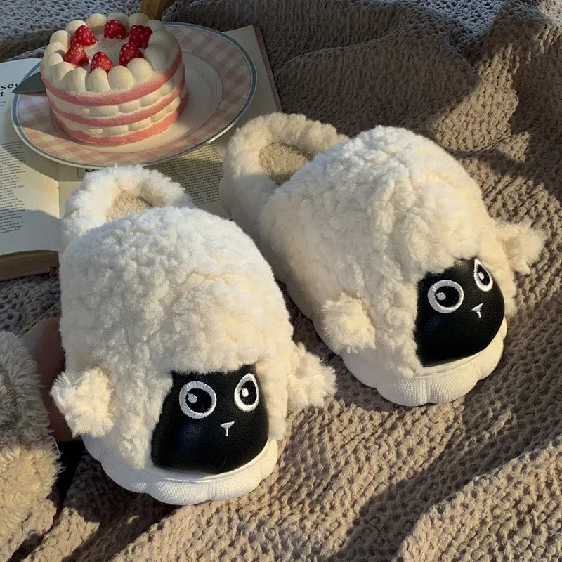 Chausson Peluche Animaux Mouton – Image 2