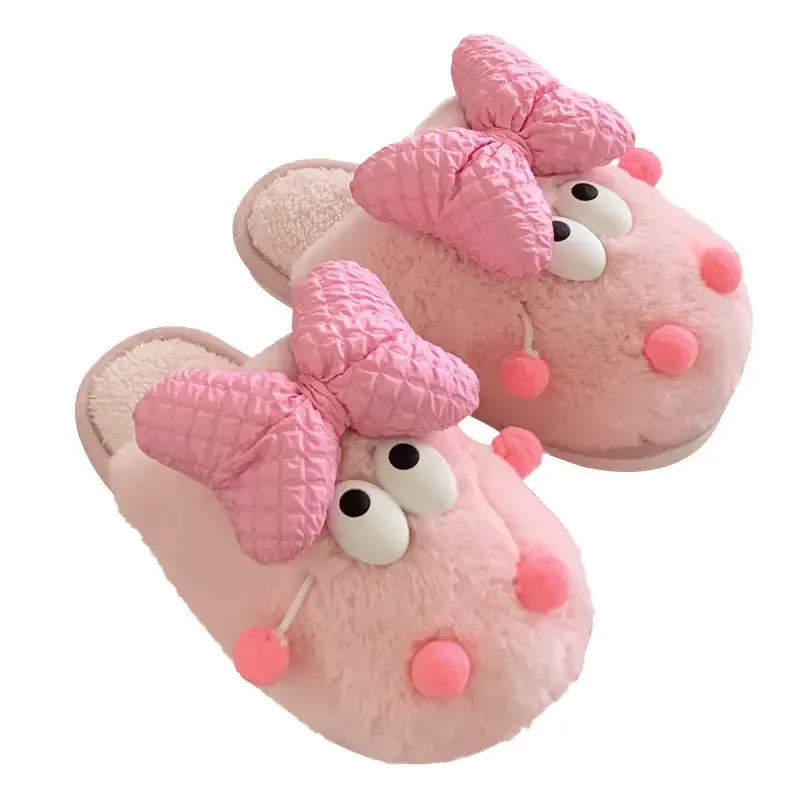 Chausson Peluche Mignon Nœud Papillon – Image 7
