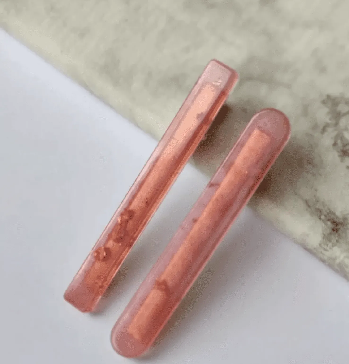 Set barrettes résine à paillettes | Minimal – Gleebee – Image 6