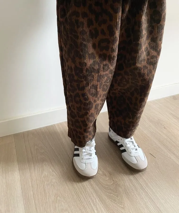 Pantalon enfant loose velours | Léopard – Image 5