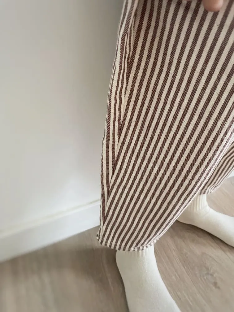 Pantalon loose enfant | Rayures beige – Lalaland – Image 5