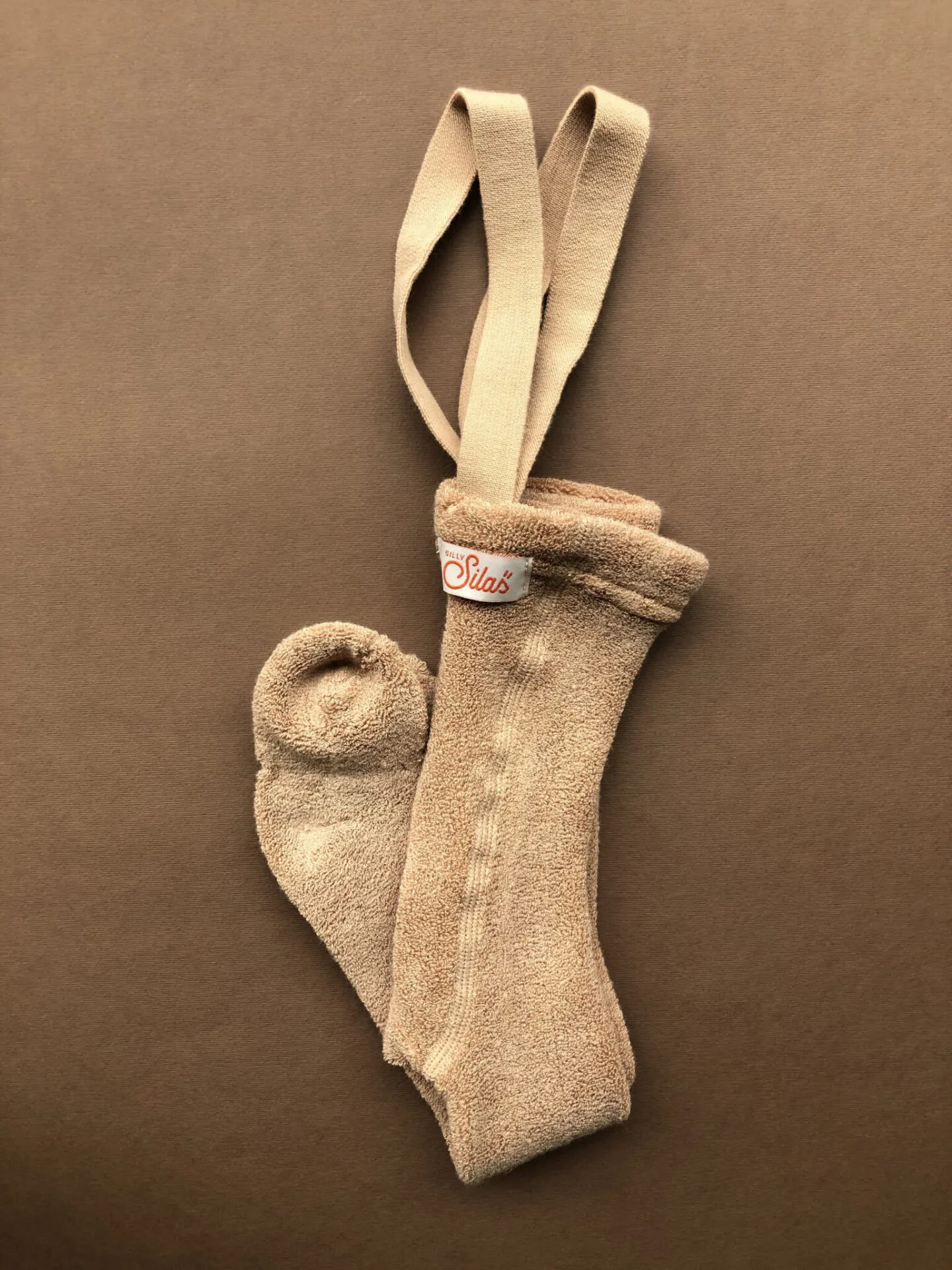 Collants à bretelles bébé Teddy | Light brown – Silly Silas – Image 2