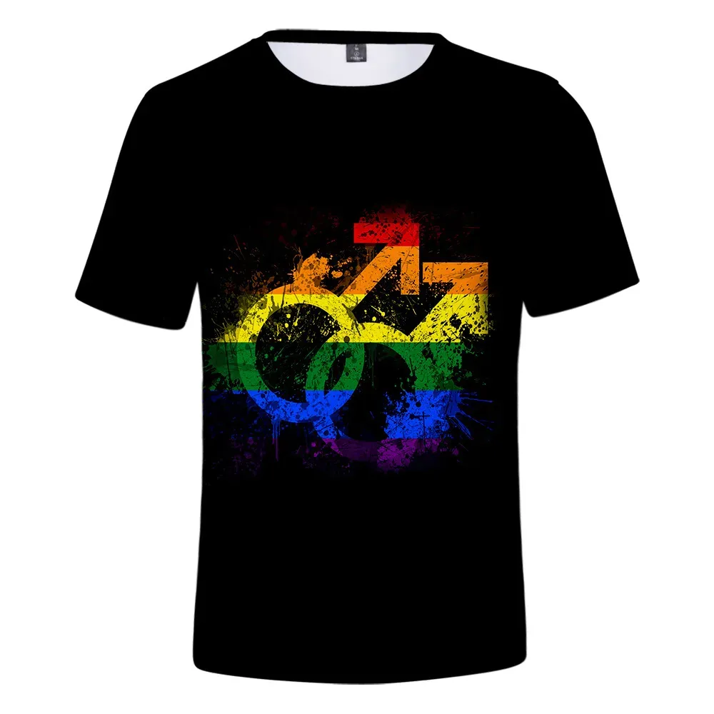 T-shirt Gay Lesbiennes signe multicolores