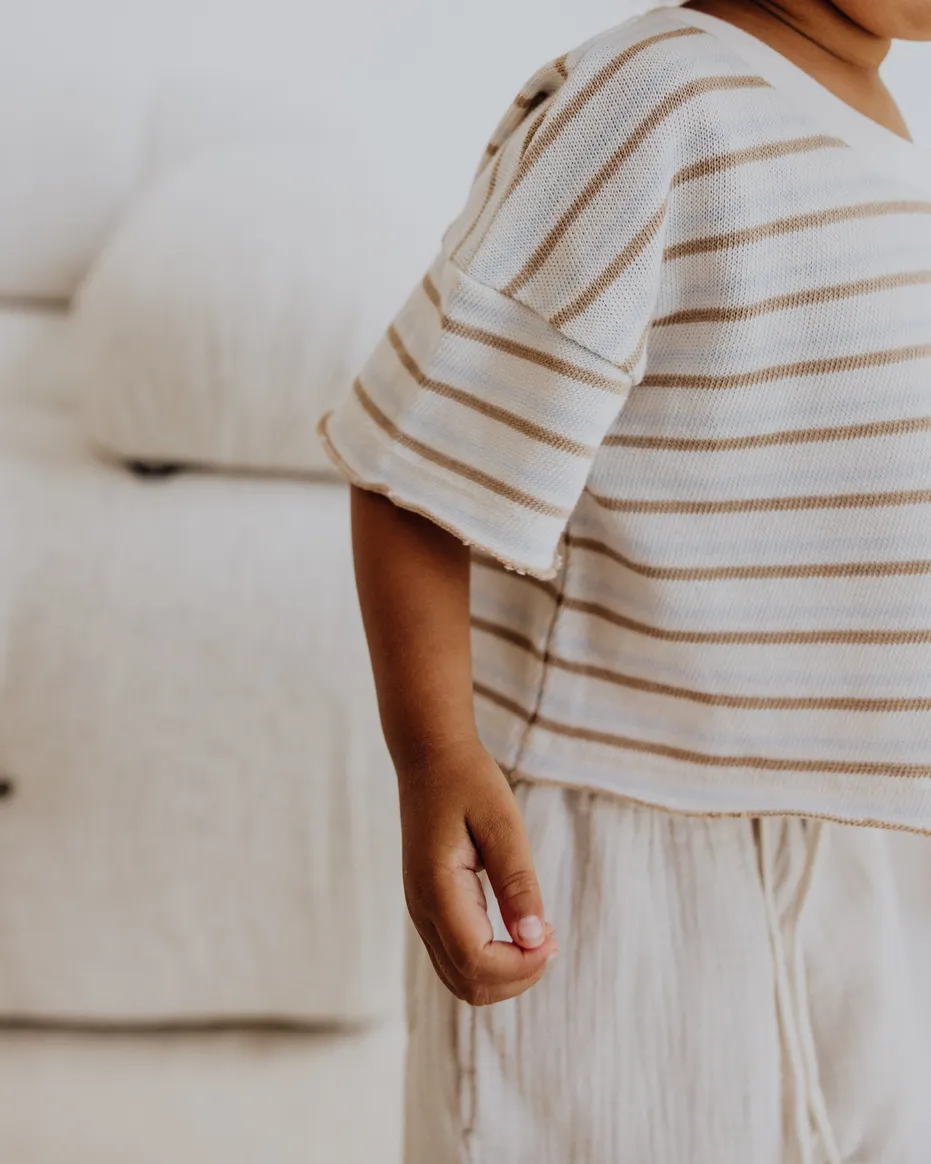 Tshirt en maille enfant rayures – Finch and Fable – Image 2