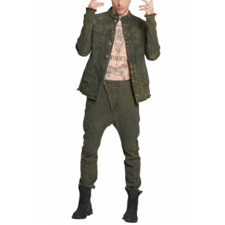 Veste denim verte homme Masnada – Image 2