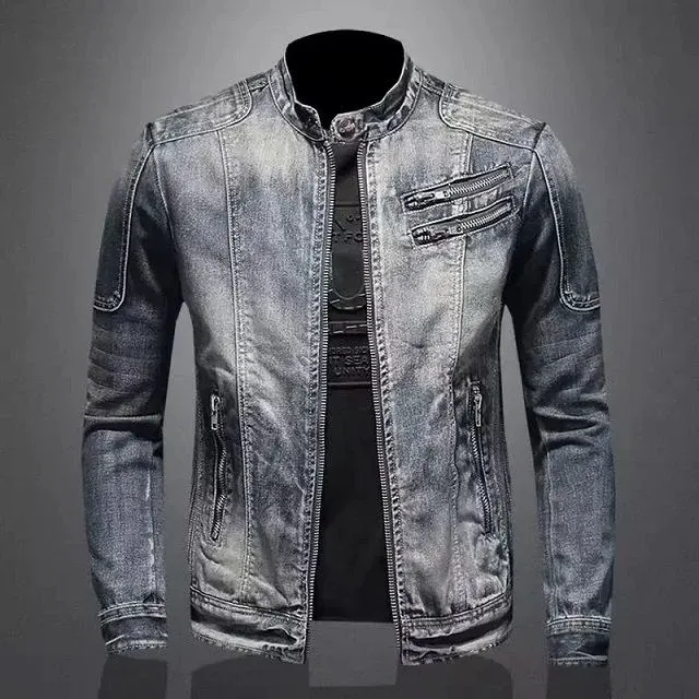 Veste zippée col montant homme