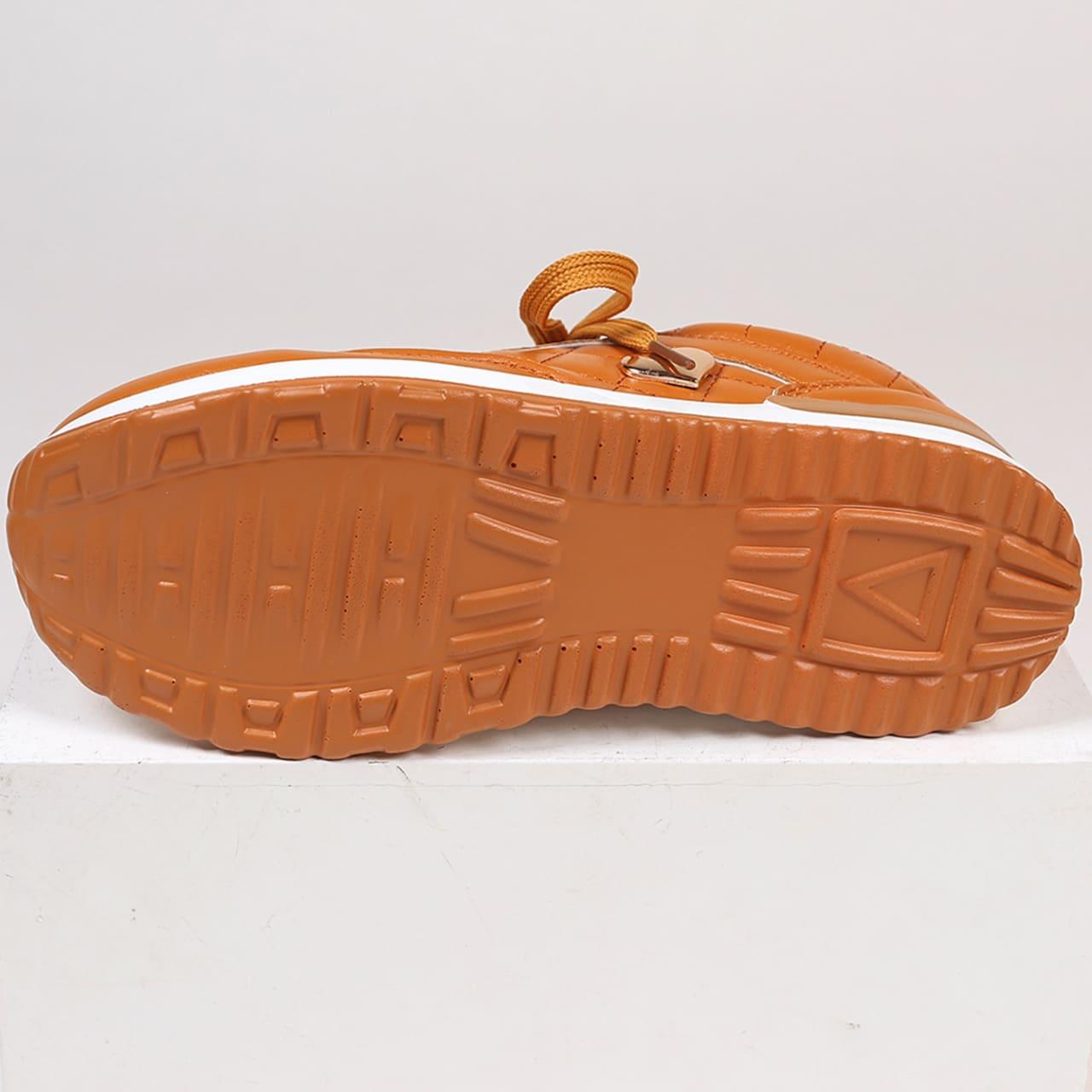 Chaussures orthopédiques oranges à lacets pour femme – Image 3