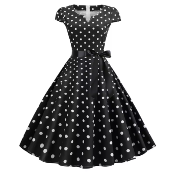 Robe Rockabilly motif pois – Image 3