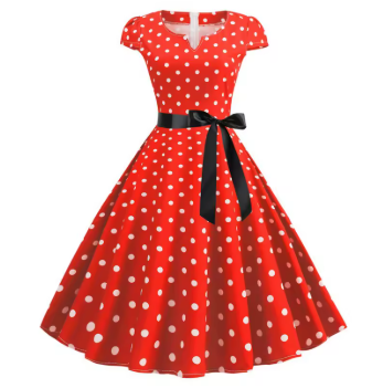 Robe Rockabilly motif pois – Image 4