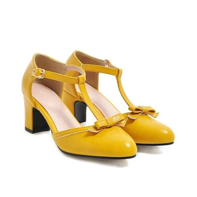 Chaussures Vintage pour femme en jaune