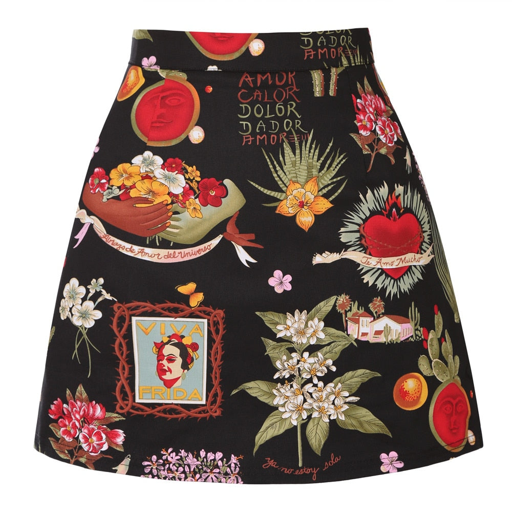 Jupe vintage mini noire Frida