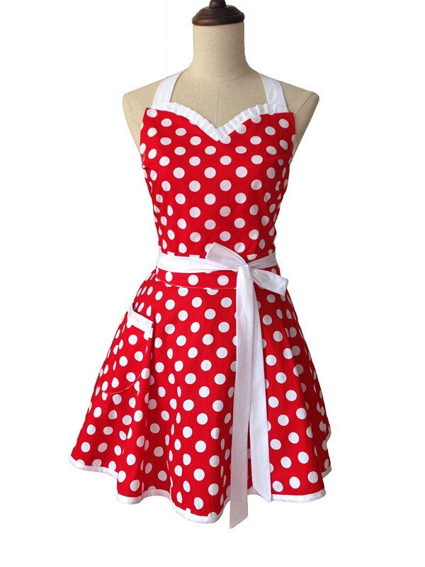 Tablier vintage à motif pois