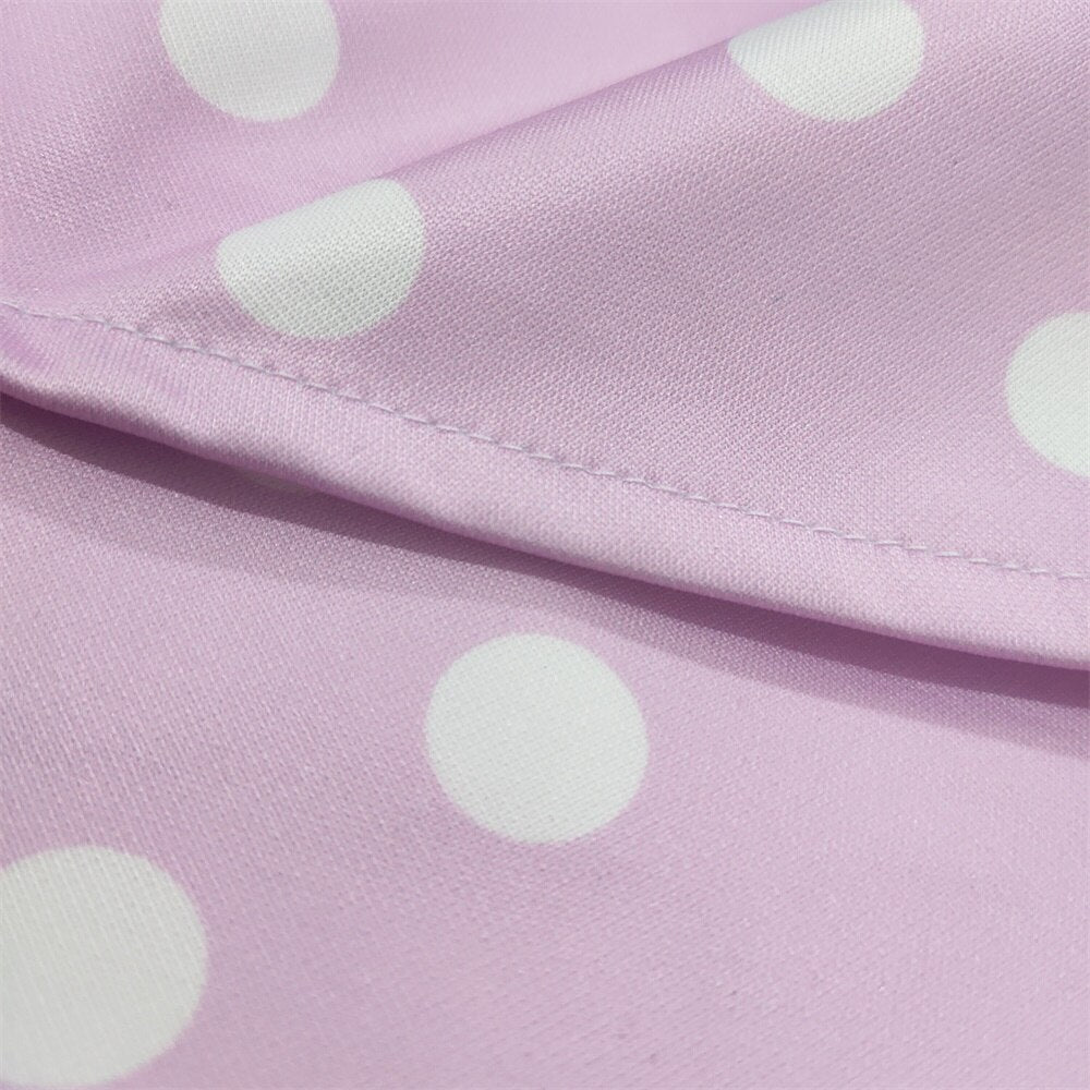 Robe Pin-Up pourpre à pois – Image 6