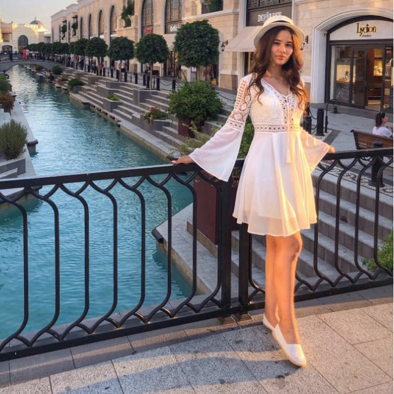 Robe Vintage style Bohème courte – Image 8