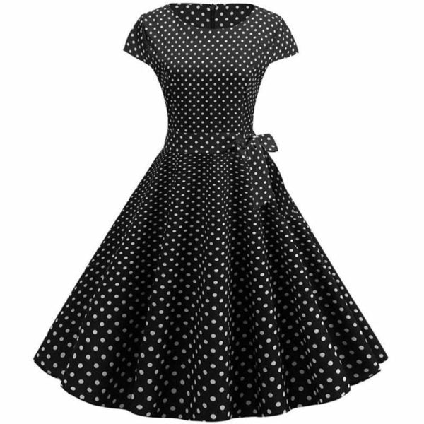 Robe Pin-Up noire et blanche – Image 2