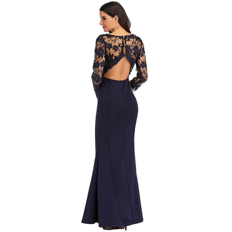 Robe de soirée vintage en dentelle élégante – Image 6