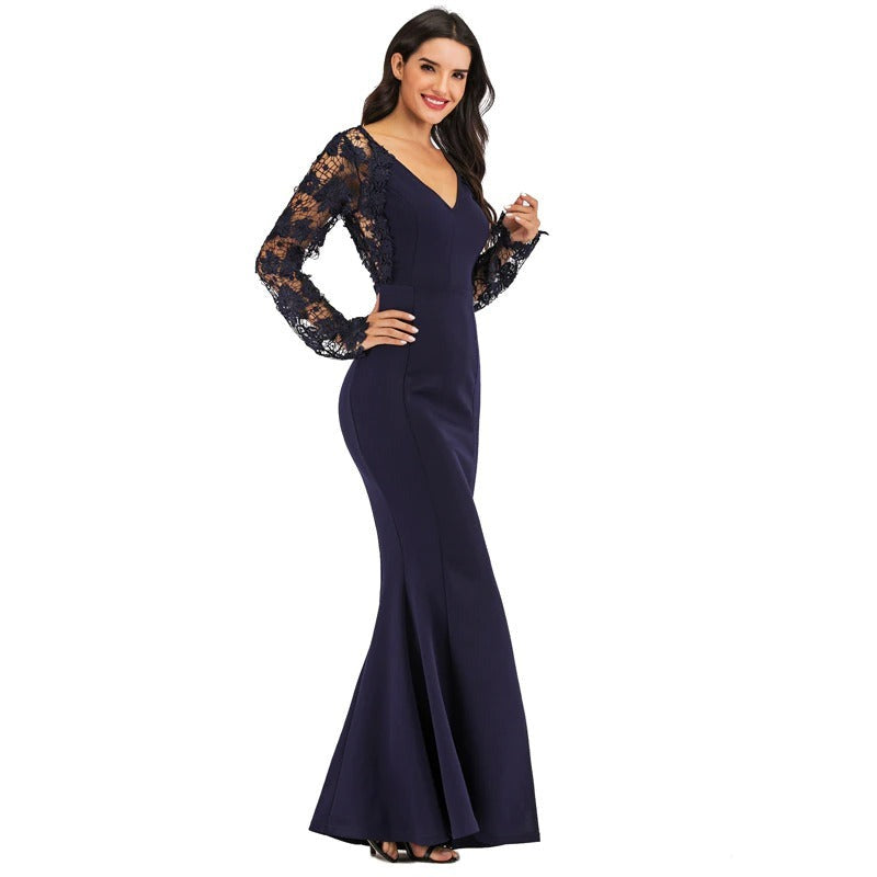 Robe de soirée vintage en dentelle élégante – Image 5