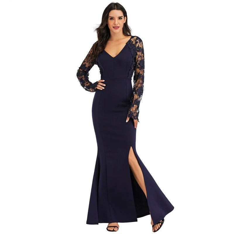 Robe de soirée vintage en dentelle élégante