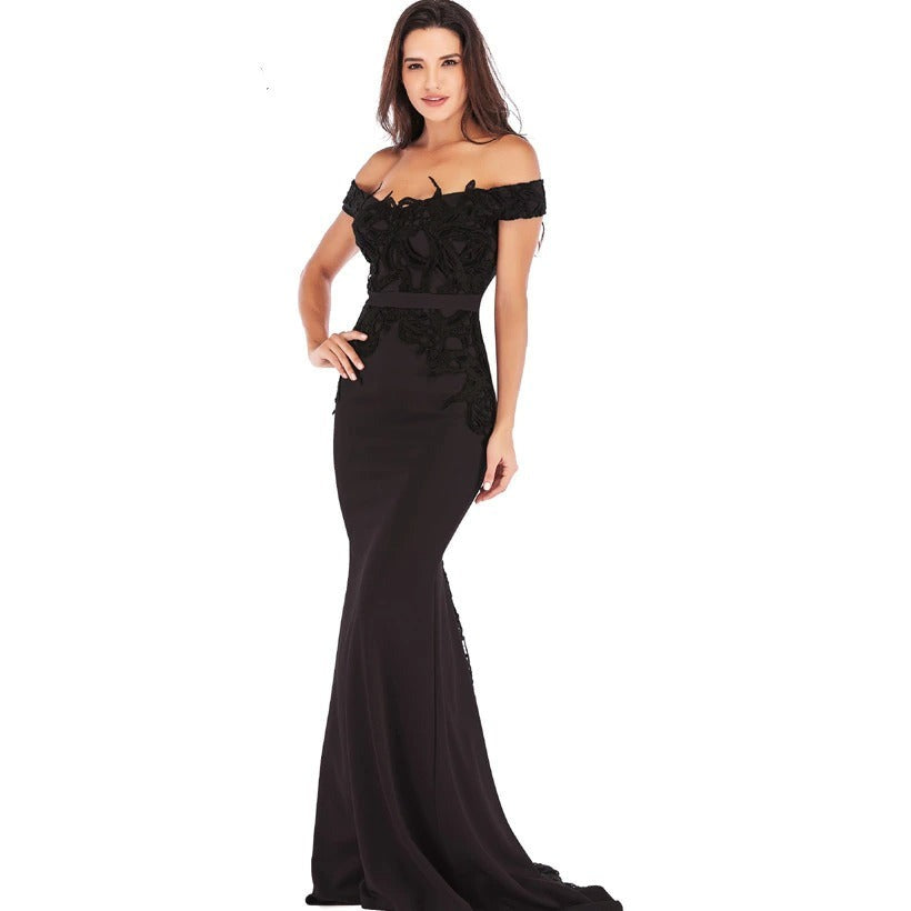 Robe de soirée vintage silhouette sirène