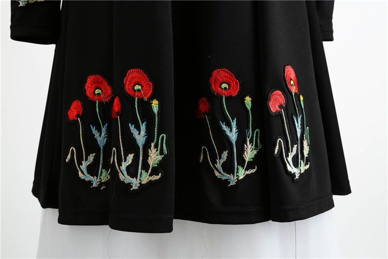 Robe guinguette avec broderie coquelicot – Image 5
