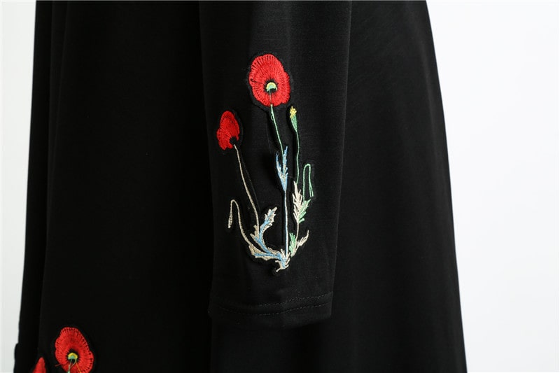 Robe guinguette avec broderie coquelicot – Image 4
