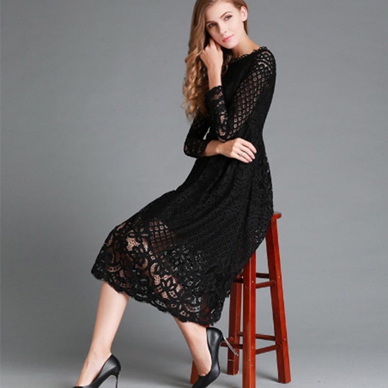 Robe Vintage – Dentelle des années 70 – Image 7